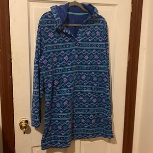 Cozy fleece house hoodie dress